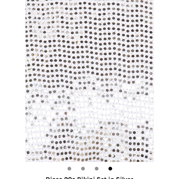 Oseree Disco 90’s Bikini Top Only in Silver Revolve - Picture 8 of 8